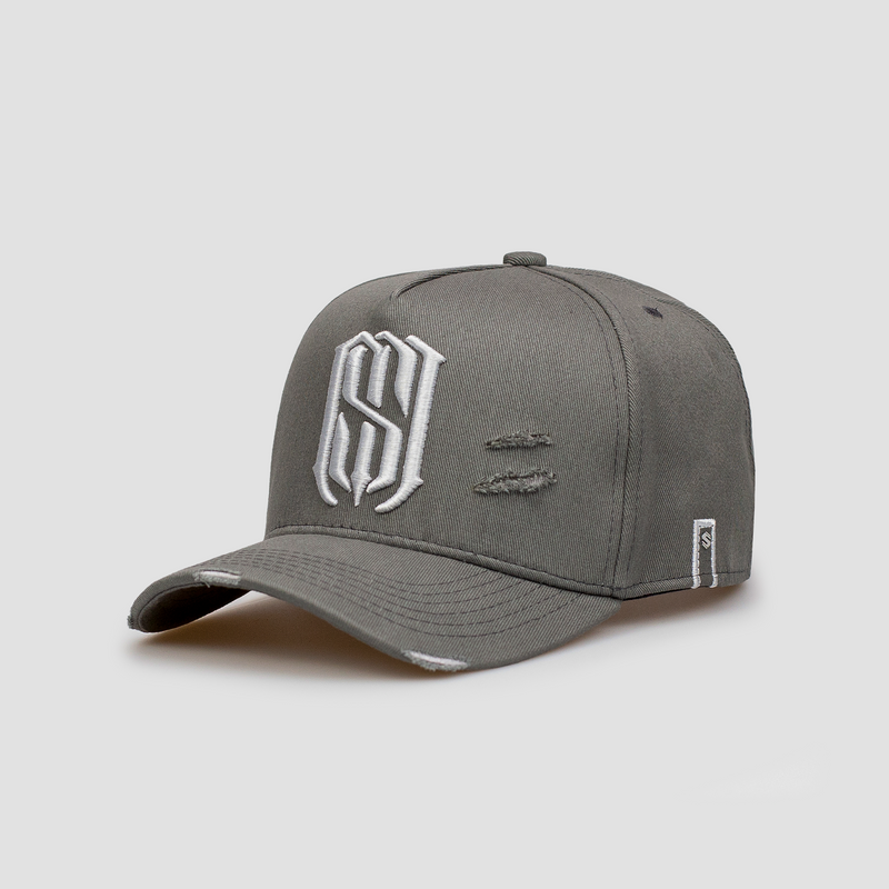 Boné Aba Curva Snapback Mr. Shelby  MS-1 Destroyed Cinza