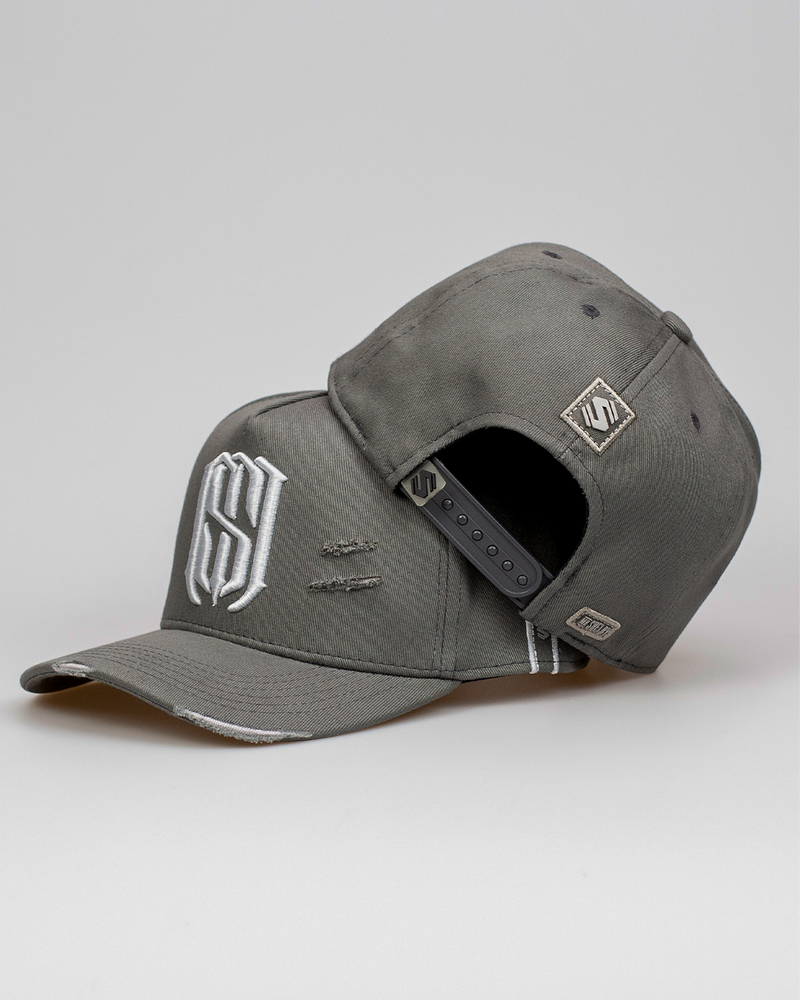 Boné Aba Curva Snapback Mr. Shelby  MS-1 Destroyed Cinza