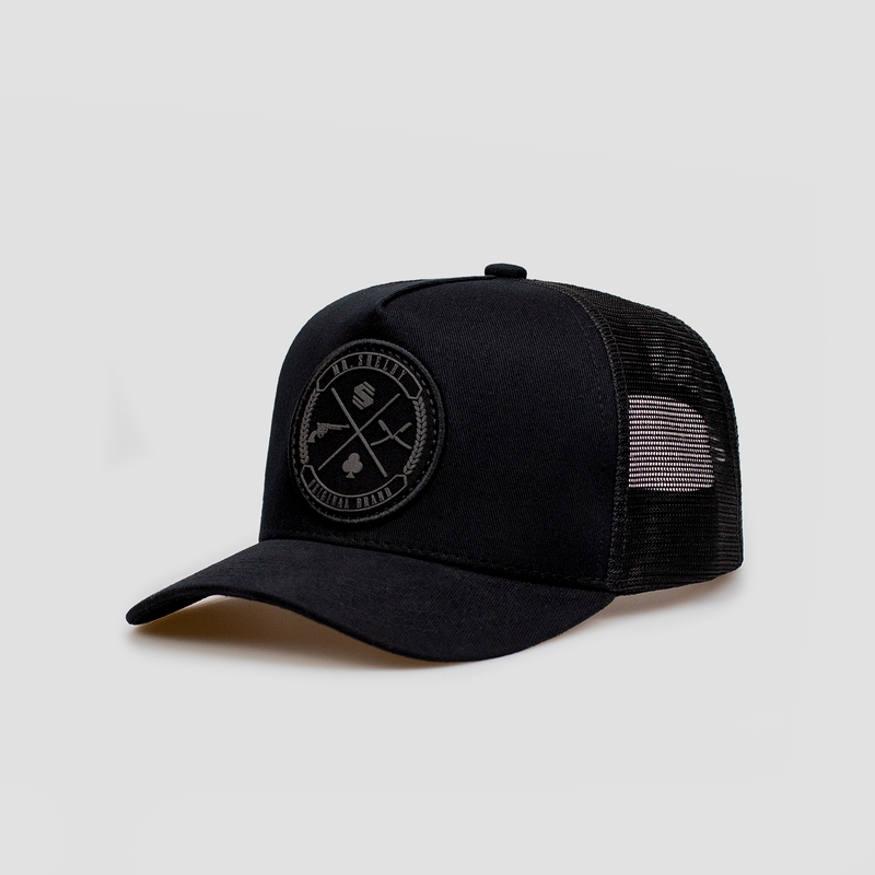 Boné Mr. Shelby Trucker Brasão All Black